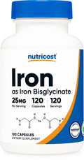 Iron Bisglycinate Capsules 120 Capsules 25MG