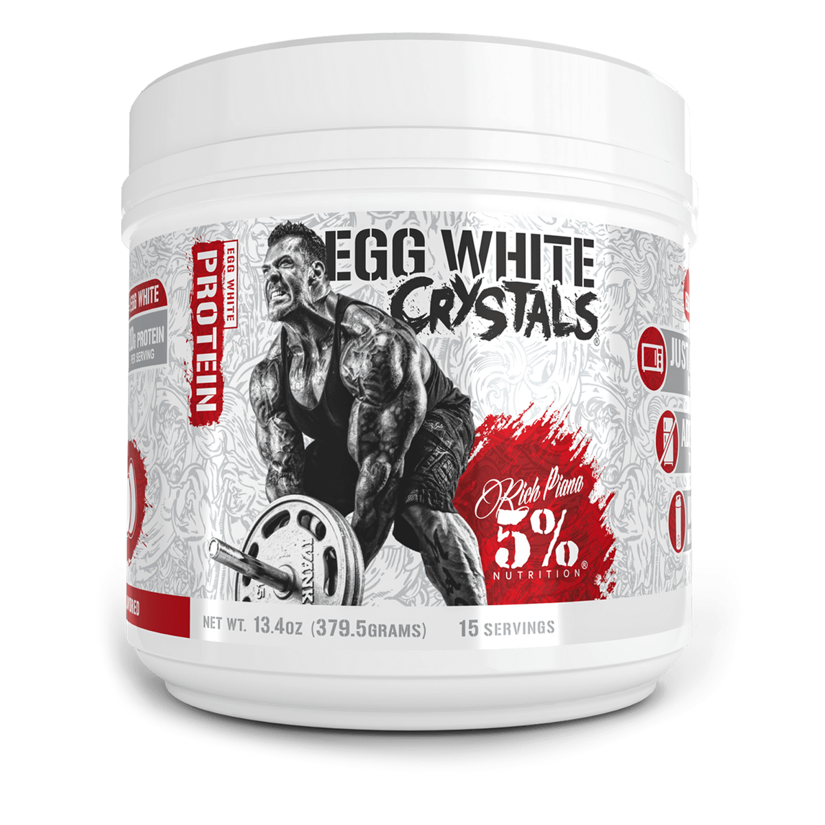 5% Nutrition - EGG WHITE CRYSTALS - 15 Servings Unflavored Default Title | Stay Aktiv