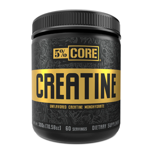 5% Nutrition - Core Series Creatine Monohydrate Powder Unflavored 60 Servings (300 grams) 60 Servings (300g) - Unflavored | Stay Aktiv
