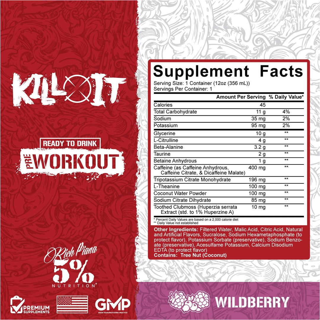 5% Nutrition - Kill It RTD Pre-Workout | Stay Aktiv