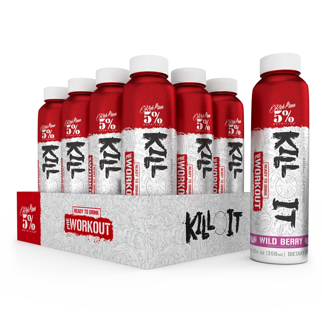 5% Nutrition - Kill It RTD Pre-Workout 12-Pack - Wild Berry | Stay Aktiv