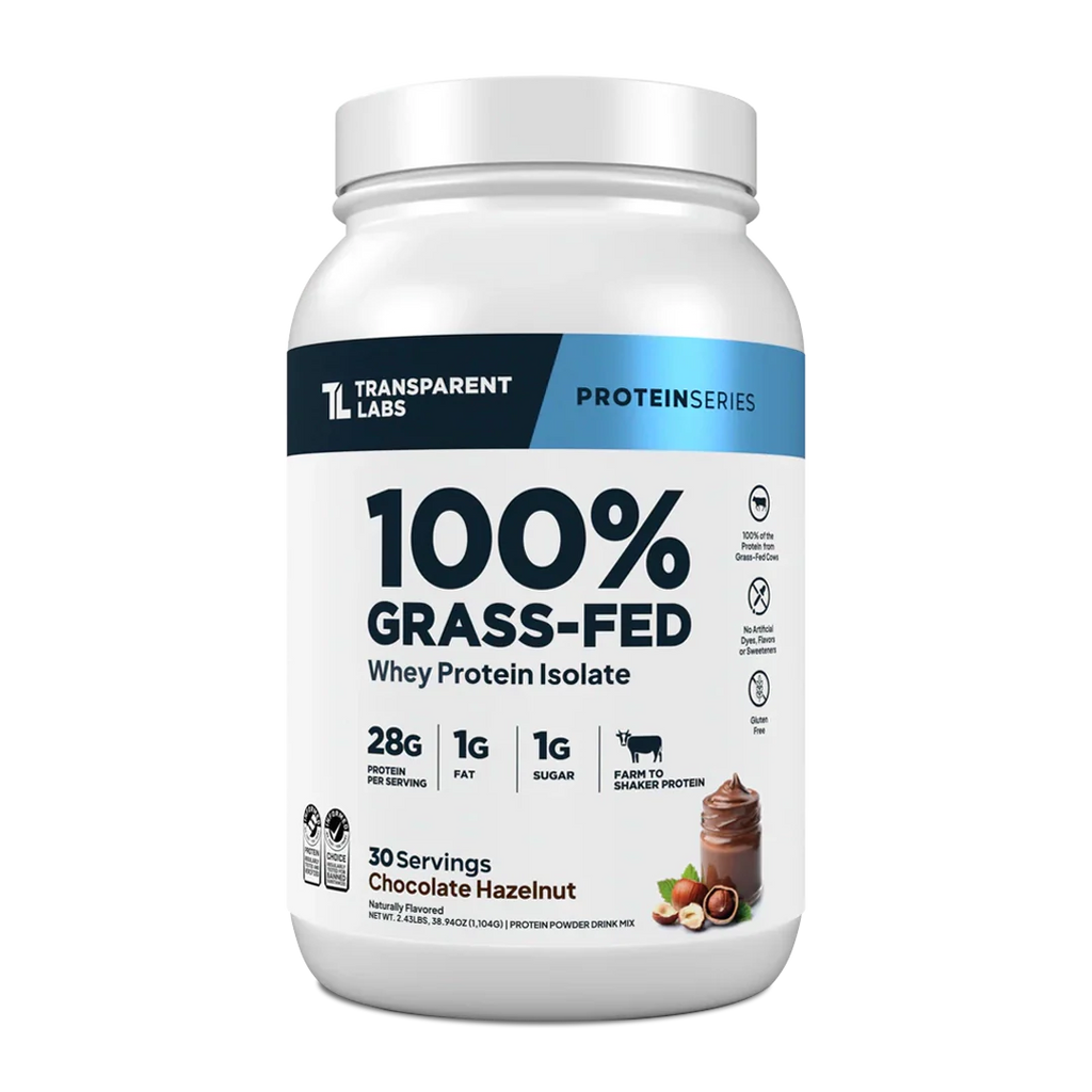 Transparent Labs - 100% Grass-Fed Whey Protein Isolate 30 Servings (~2.3 lbs) - Vanilla Peppermint | Stay Aktiv