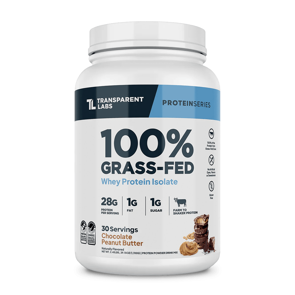 Transparent Labs - 100% Grass-Fed Whey Protein Isolate 30 Servings (~2.3 lbs) - Chocolate Peanut Butter | Stay Aktiv