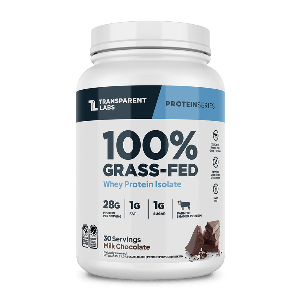 Transparent Labs - 100% Grass-Fed Whey Protein Isolate 30 Servings (~2.3 lbs) - Milk Chocolate | Stay Aktiv