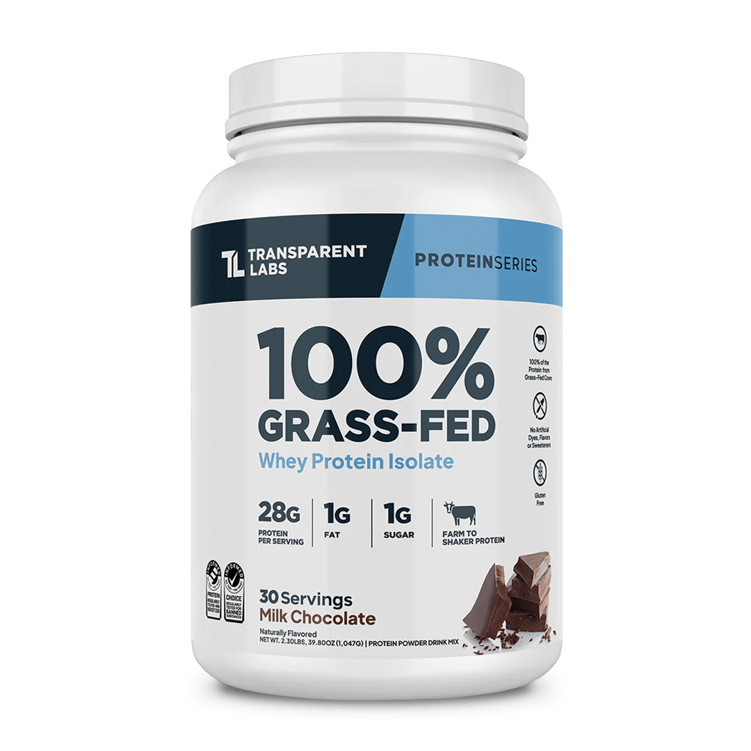 Transparent Labs - 100% Grass-Fed Whey Protein Isolate 30 Servings (~2.3 lbs) - Milk Chocolate | Stay Aktiv
