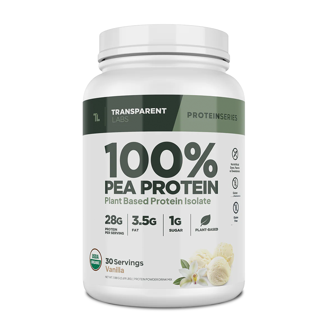 Transparent Labs - 100% Pea Protein Powder 30 Servings - Vanilla | Stay Aktiv