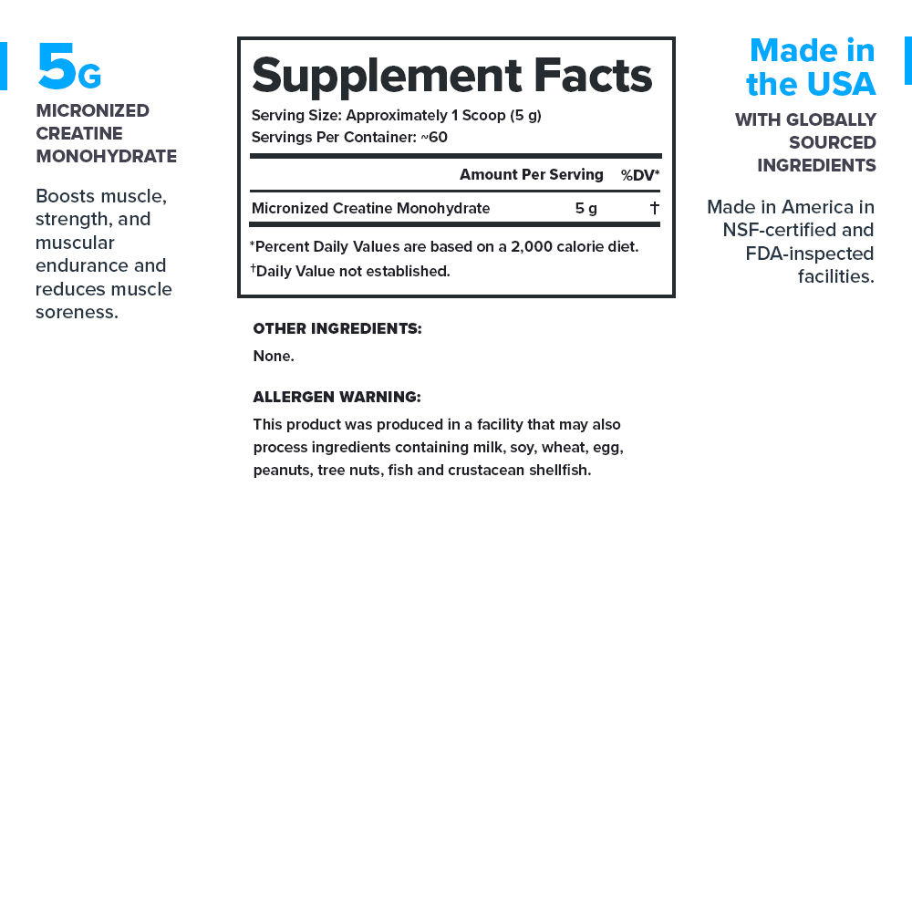 Micronized Creatine Monohydrate – Unflavored