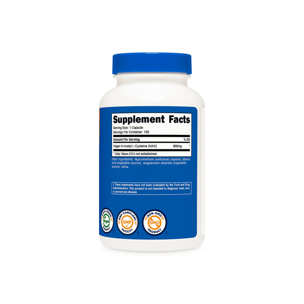 Nutricost N-Acetyl L-Cysteine (NAC) 120 Capsules 600MG