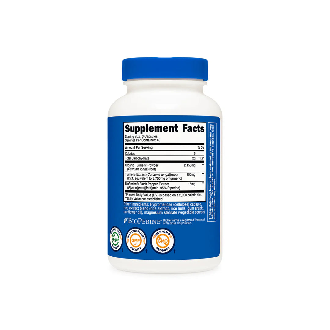 Nutricost Turmeric 120 Capsules 2300MG